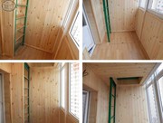 Красивый балкон. Отделка деревянной вагонкой  Красноярск  +7-950-425-34-62